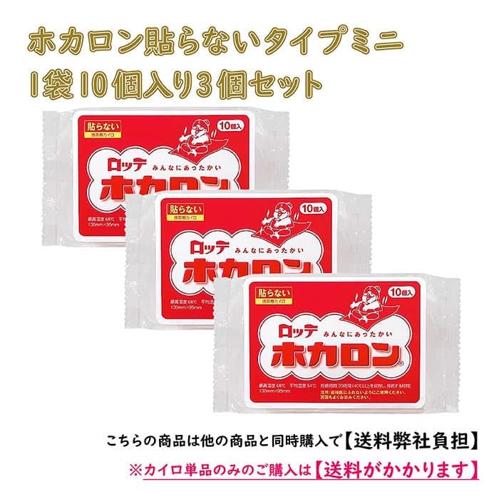ホッカロン 貼らないタイプ ミニサイズ ホッカイロ まとめ販売